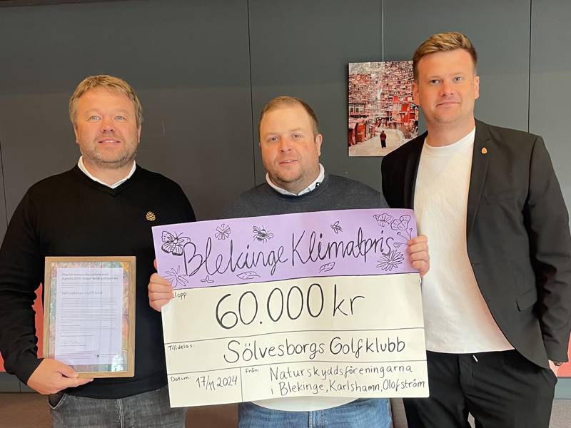 Sölvesborgs Golfklubb tilldelas Blekinge klimatpris 2024!